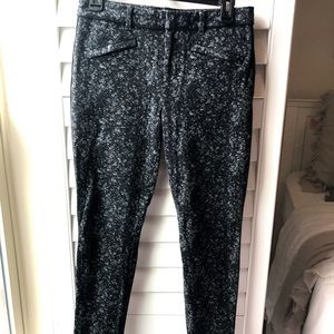 Gap Black Floral Skinny Ankle Pant